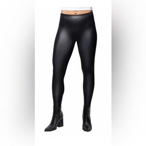 Jane and bleecket ladies faux leather leggings, black size small